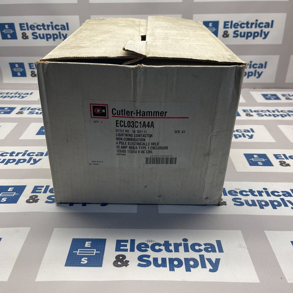 NEW Eaton Cutler Hammer ECL03C1A4A Lighting Contactor Nema 1 Enclosure ...